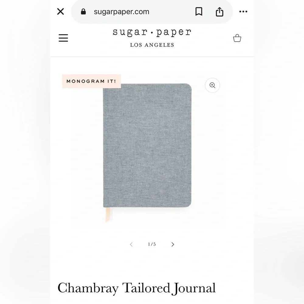 Sugar Paper Hardcover Journal - Picture 3 of 6